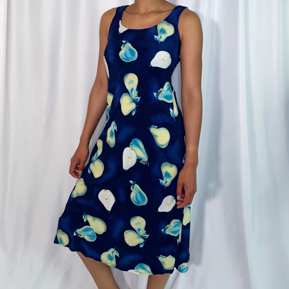 Vintage Jessica Howard Pear Maxi Dress (size 4P)